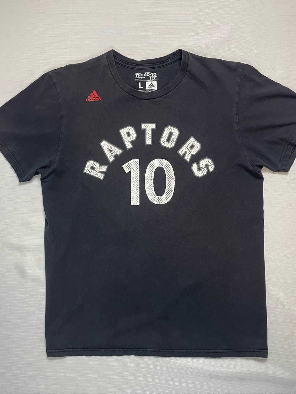 Adidas Toronto Raptors DeMar DeRozan #10 Net Number Player Tee - Size Large